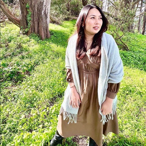 EUGENIA - boho midi dress - Mocha - Picture 3 of 3